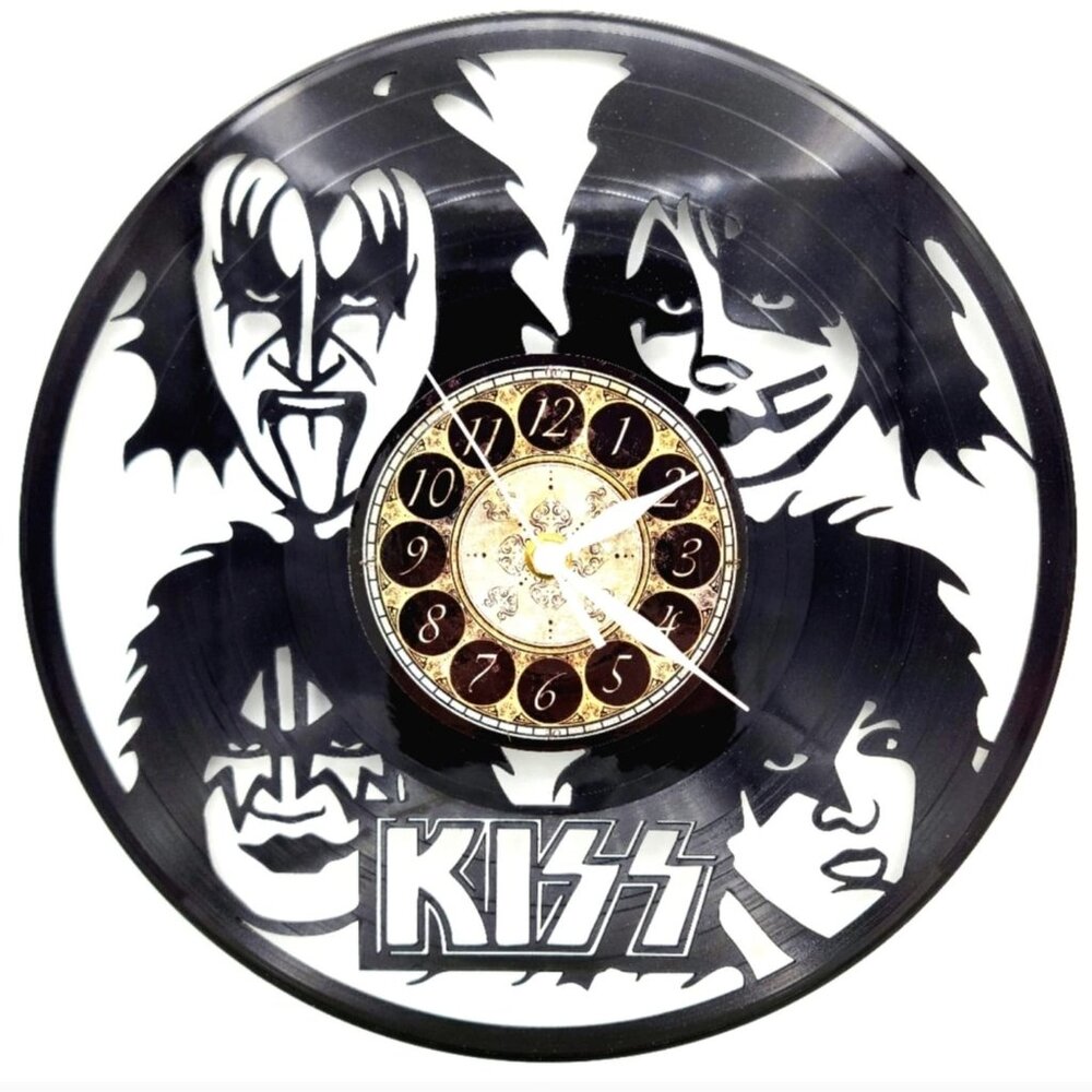 Kiss Vinyl Record Clock - Makes A Unique Wall Art Gift For Music Lovers And Fans - Picture 1 of 2